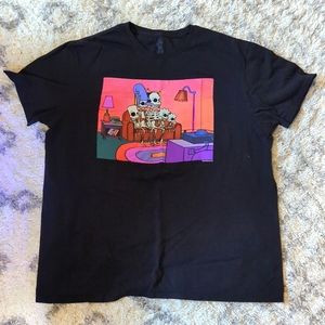 The Simpsons "Skeleton Couch" Tee, Large, Black